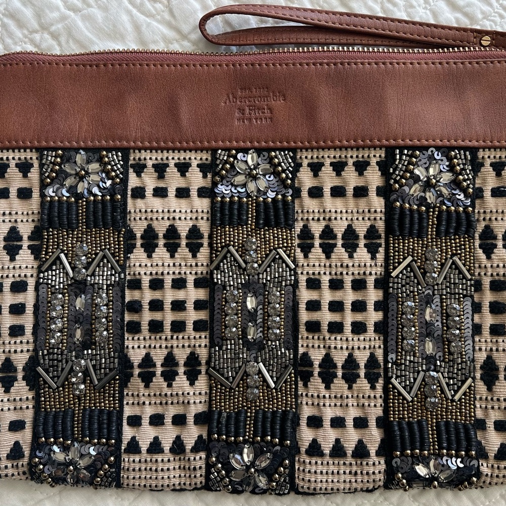 Abercrombie & Fitch beaded clutch